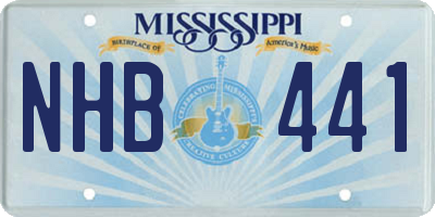 MS license plate NHB441