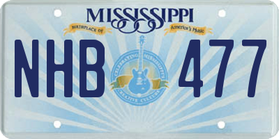 MS license plate NHB477