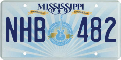 MS license plate NHB482