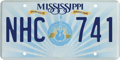 MS license plate NHC741