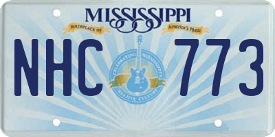 MS license plate NHC773