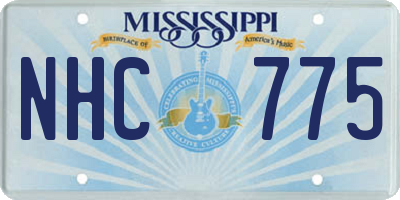 MS license plate NHC775