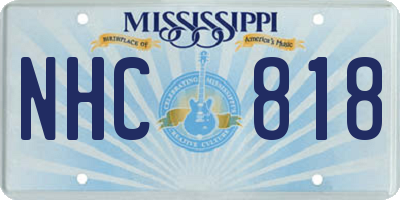 MS license plate NHC818