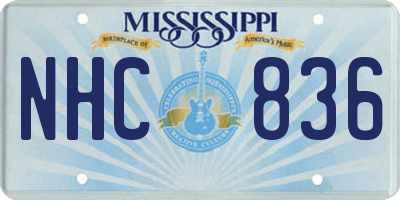 MS license plate NHC836