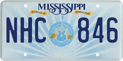MS license plate NHC846