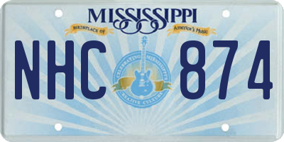 MS license plate NHC874