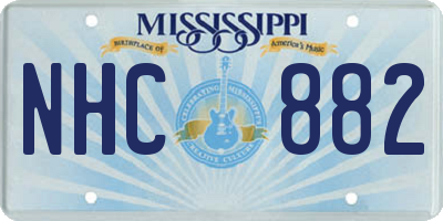 MS license plate NHC882