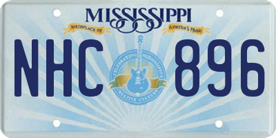 MS license plate NHC896