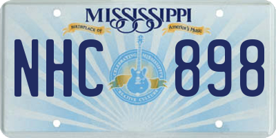 MS license plate NHC898