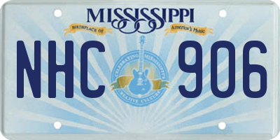 MS license plate NHC906