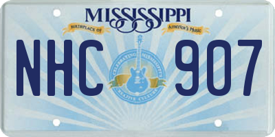 MS license plate NHC907