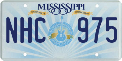 MS license plate NHC975