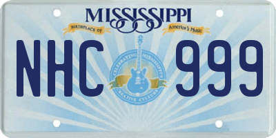 MS license plate NHC999