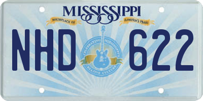 MS license plate NHD622