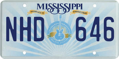 MS license plate NHD646