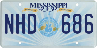 MS license plate NHD686
