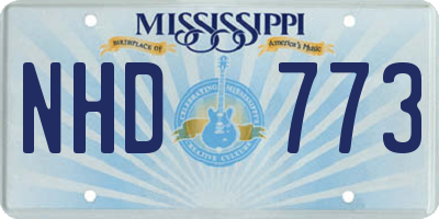 MS license plate NHD773
