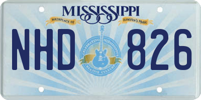 MS license plate NHD826