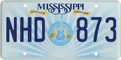 MS license plate NHD873