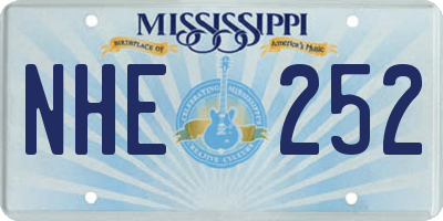 MS license plate NHE252