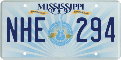 MS license plate NHE294