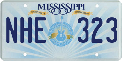 MS license plate NHE323