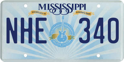 MS license plate NHE340