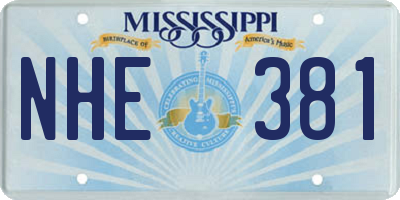 MS license plate NHE381