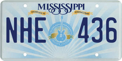 MS license plate NHE436