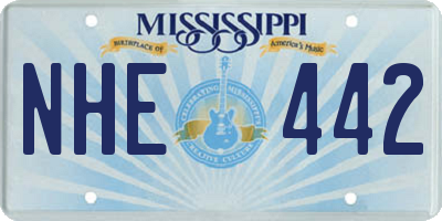 MS license plate NHE442