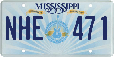 MS license plate NHE471