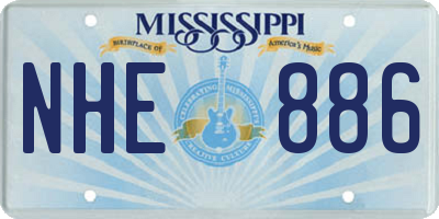 MS license plate NHE886