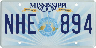 MS license plate NHE894