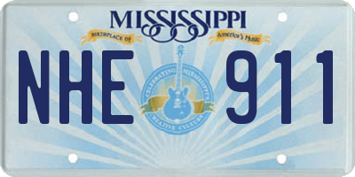 MS license plate NHE911