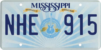 MS license plate NHE915