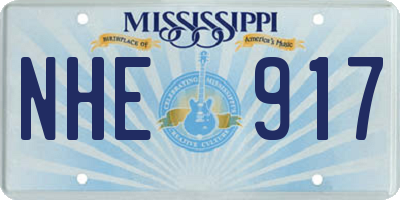 MS license plate NHE917