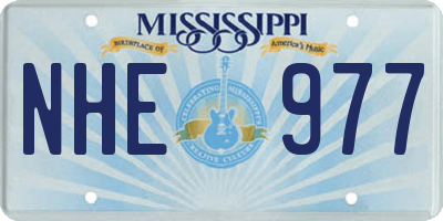 MS license plate NHE977