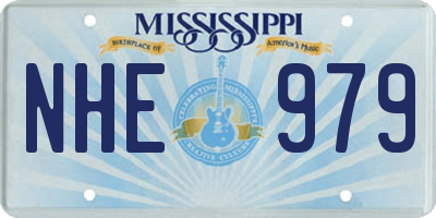 MS license plate NHE979