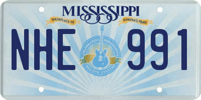 MS license plate NHE991