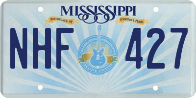MS license plate NHF427
