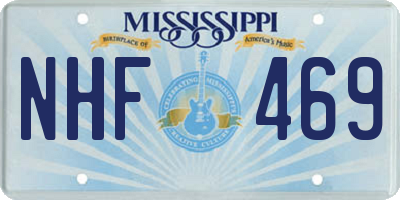 MS license plate NHF469