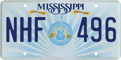 MS license plate NHF496
