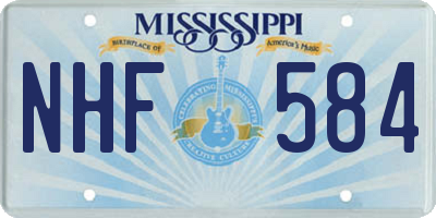 MS license plate NHF584