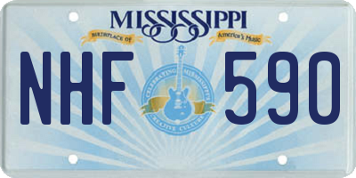 MS license plate NHF590