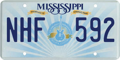 MS license plate NHF592