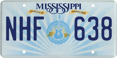MS license plate NHF638