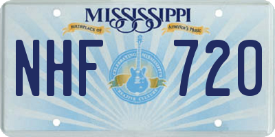 MS license plate NHF720