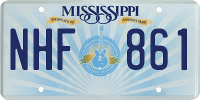 MS license plate NHF861