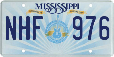 MS license plate NHF976