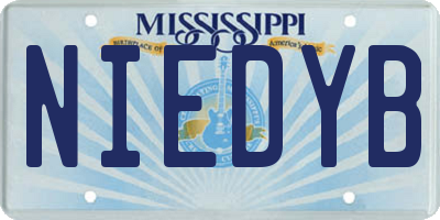 MS license plate NIEDYB